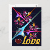 Pink Floral Modernes Abstraktes Kunstfarbmuster #0 Postkarte (Vorne/Hinten)