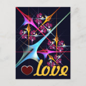 Pink Floral Modernes Abstraktes Kunstfarbmuster #0 Postkarte (Vorderseite)