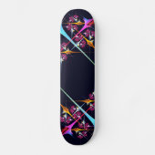 Pink Floral Modernes Abstraktes Kunstfarbmuster #0 Skateboard (Vorderseite)