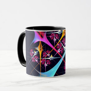 Pink Floral Modernes Abstraktes Kunstfarbmuster #0 Tasse