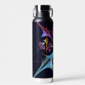 Pink Floral Modernes Abstraktes Kunstfarbmuster #0 Trinkflasche (Vorne)