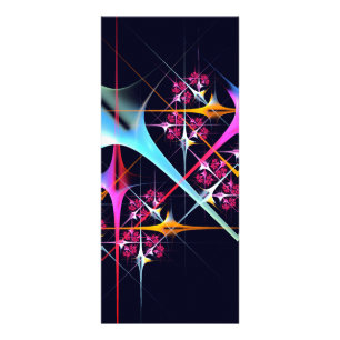 Pink Floral Modernes Abstraktes Kunstfarbmuster #0 Werbekarte