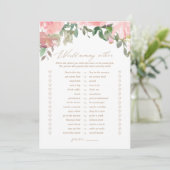 Pink Floral Mommy eher Baby Dusche Spiel Einladung (Stehend Vorderseite)