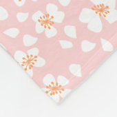 Pink Floral Monogram Custom Blanket for girls Fleecedecke (Ecke)
