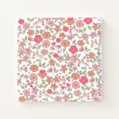 Pink Floral Monogram Notebook Journal Notizblock (Rückseite)