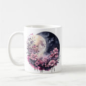 PINK FLORAL MOON HALLOWEE KAFFEETASSE (Links)