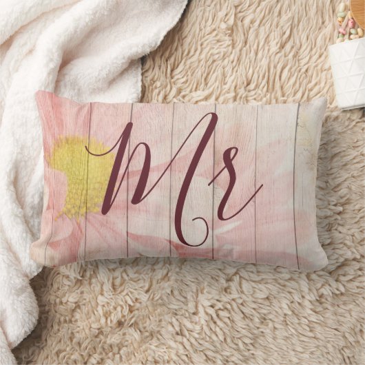 Pink Floral Mr. and Mrs. Lendenkissen (Decke)