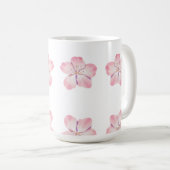 Pink floral mug kaffeetasse (VorderseiteRechts)