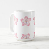 Pink floral mug kaffeetasse (Vorderseite Links)