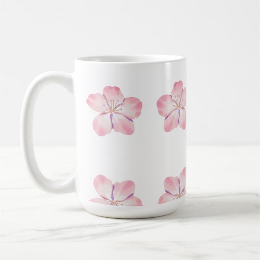 Pink floral mug kaffeetasse (Links)