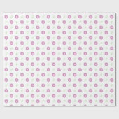 Pink-Floral-Muster-Umschlagpapier Geschenkpapier (Flach)