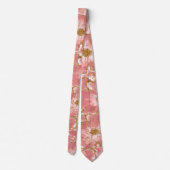 Pink floral Neck Tie Krawatte (Rückseite)