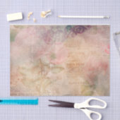 Pink Floral Newsprint Collage Seidenpapier (Handwerk)