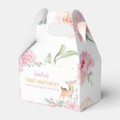 Pink Floral Niedlich Hirsche Erstgeburt Gesichtsbo Geschenkschachtel (Rückseite)