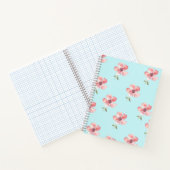 Pink Floral Notebook – Blue Pastel Pattern Notizblock (Innenseite)