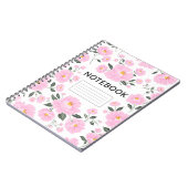 Pink Floral Notebook Cover | Elegant Rose Flower Notizblock (Linke Seite)