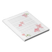 Pink Floral Notepad Notizblock (angewinkelt)