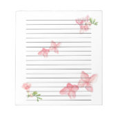 Pink Floral Notepad Notizblock (Vorderseite)
