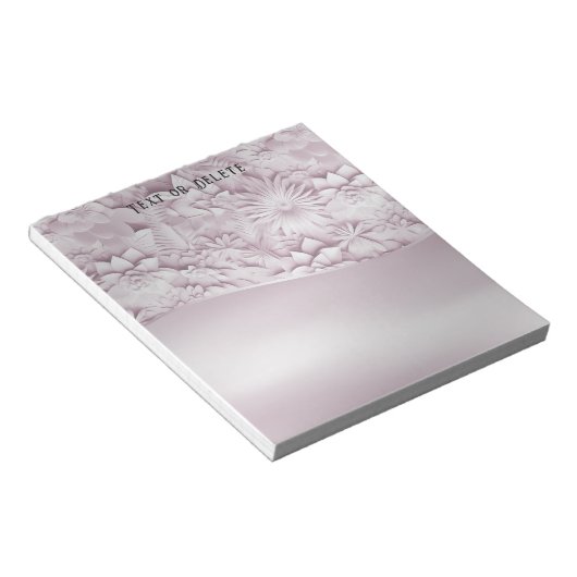 Pink Floral Notepad Notizblock (angewinkelt)