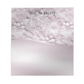 Pink Floral Notepad Notizblock (Vorderseite)