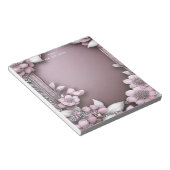 Pink Floral Notepad Notizblock (angewinkelt)
