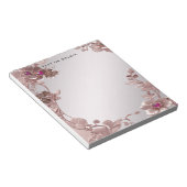 Pink Floral Notepad Notizblock (angewinkelt)