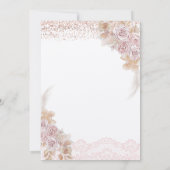 Pink Floral Nuestra Boda Spanische Hochzeit Einladung (Rückseite)