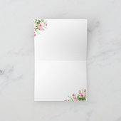 Pink Floral Nurse Vielen Dank Dankeskarte (Innenseite)