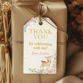 Pink Floral Onederful Deh Party Vielen Dank Geschenkanhänger