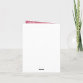 Pink Floral Paisley Danke Note Card (Rückseite)