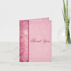 Pink Floral Paisley Danke Note Card