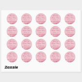 Pink Floral Paisley Danke Sticker (Blatt)