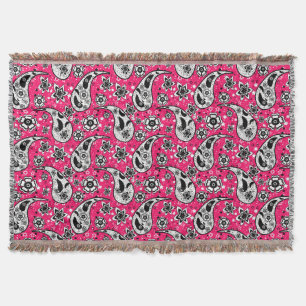 Pink Floral Paisley Design Decke