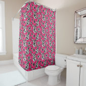 Pink Floral Paisley Design Duschvorhang (Beispiel)