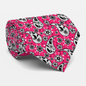 Pink Floral Paisley Design Krawatte (Gerollt)