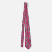 Pink Floral Paisley Design Krawatte (Rückseite)