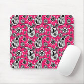 Pink Floral Paisley Design Mousepad (Mit Mouse)
