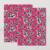 Pink Floral Paisley Design Postkarte (Vorne/Hinten)