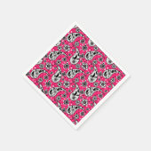 Pink Floral Paisley Design Serviette (Ecke)