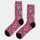 Pink Floral Paisley Design Socken (Linkes Detail)