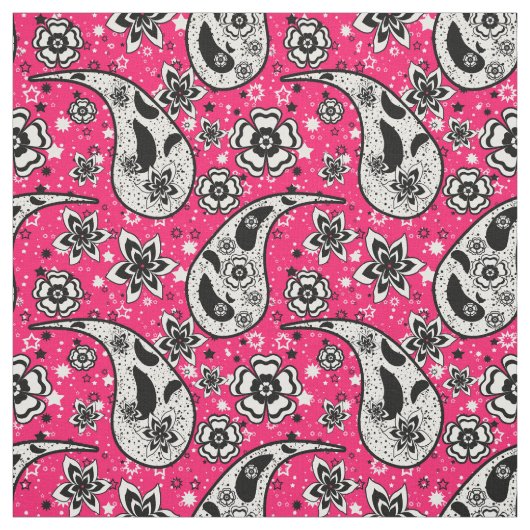Pink Floral Paisley Design Stoff (Muster)