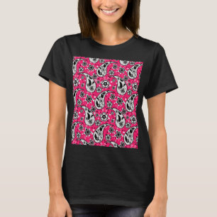 Pink Floral Paisley Design T-Shirt