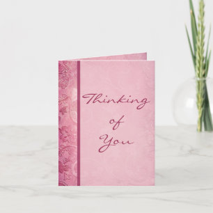 Pink Floral Paisley Note Card Karte