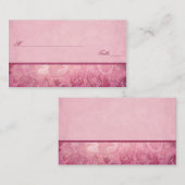 Pink Floral Paisley Placecards Platzkarte (Vorne/Hinten)
