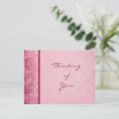Pink Floral Paisley Postkarte (Stehend Vorderseite)
