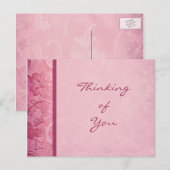 Pink Floral Paisley Postkarte (Vorne/Hinten)