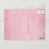 Pink Floral Paisley Postkarte (Rückseite)