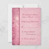 Pink Floral Paisley Replik Card Einladung (Vorderseite)