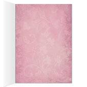 Pink Floral Paisley Tischnummer Card (Innen (Rechts))