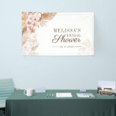 Pink Floral Pampas Grass Boho Brautparty Banner (Messeveranstaltung)